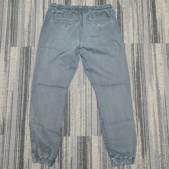 Freeworld Drawstring Cuffed Washed Black Chino Pants Size M - Picture 2 of 4